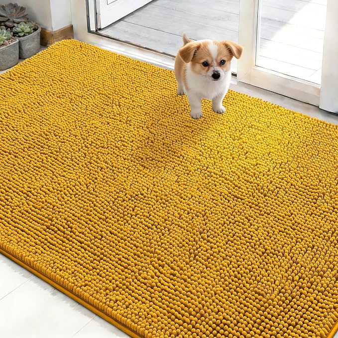 OLANLY Dog Door Mat for Muddy Paws 50x30, Absorbs Moisture and Dirt, Absorbent by OLANLY