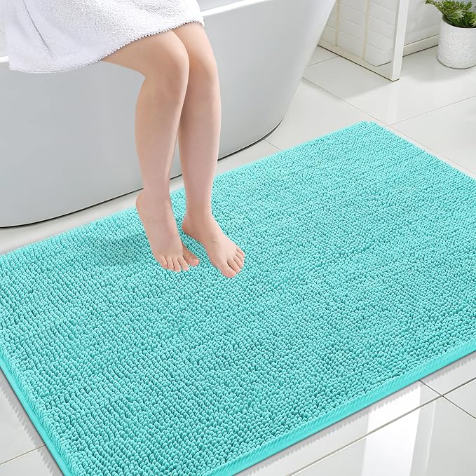 OLANLY Large Bathroom Rugs 44x32, Extra Soft Absorbent Chenille Bath Rugs by OLANLY