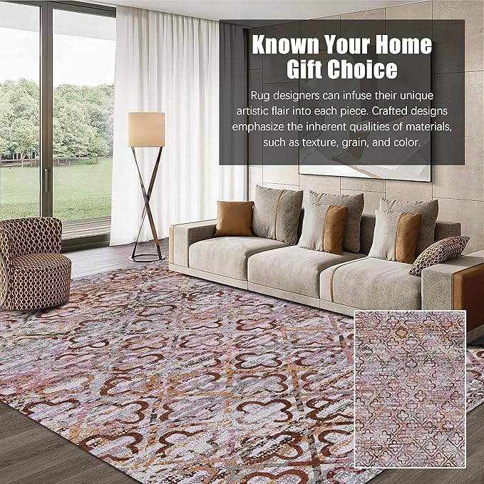 RUGSURE Washable Area Rugs, Pet & Child Friendly, Vibrant Colors Rugs - Image 3