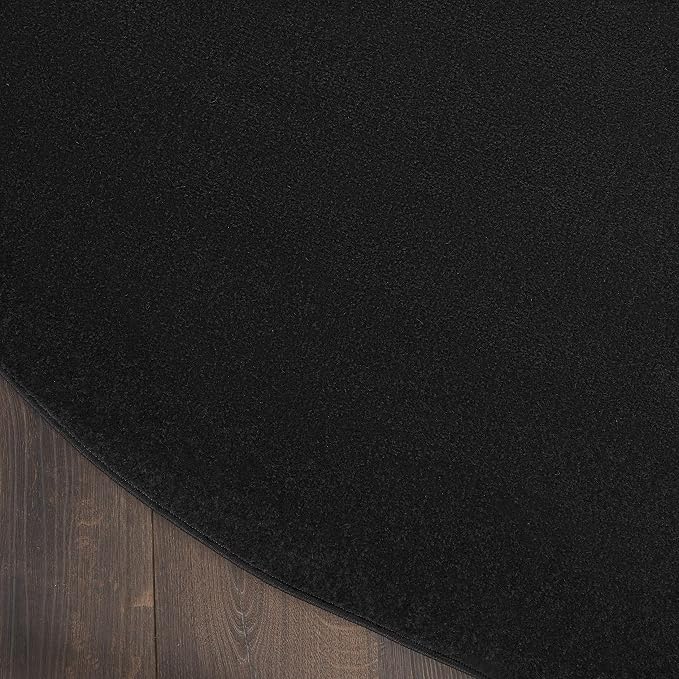 Nourison Home Nourison Essentials Black 4' x Round Area Rug - Image 6