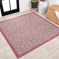 JONATHAN Y Vintage Filigree Indoor Outdoor Square Area Rug 5X5 Light by JONATHANY