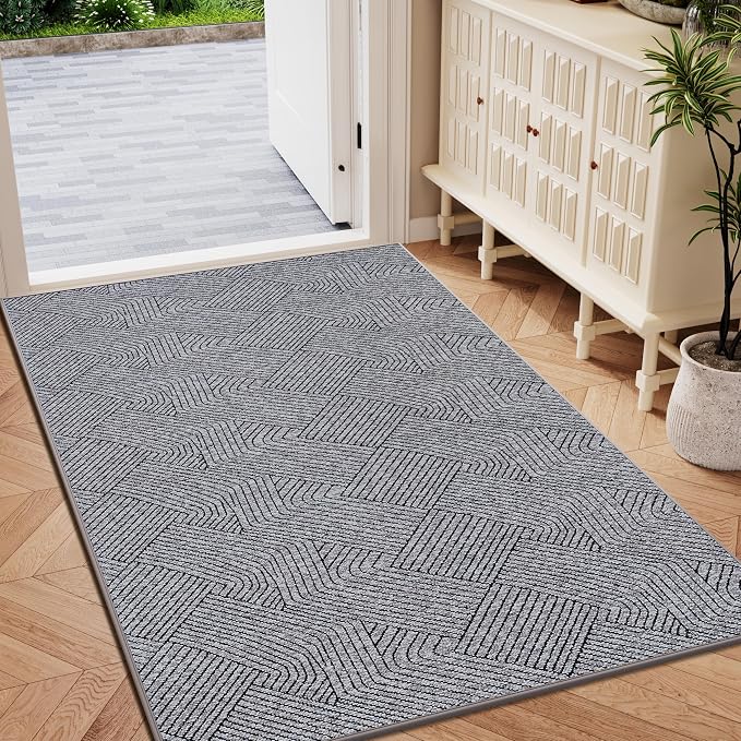 Indoor Door Mat 36"x59" Large, Low-Profile Welcome Front Door Mat Indoor by NaolotureHome