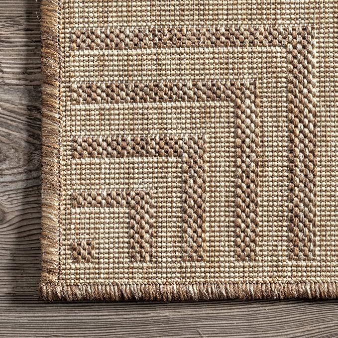 Nuloom Asha Light Brown/Ivory, Striped Border, Soft and Cozy, High Traffic - Image 6