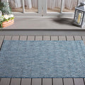 SAFAVIEH Courtyard Collection 2'7' x 5' Navy/Grey CY8521 Indoor/ Outdoor Patio by Unknown