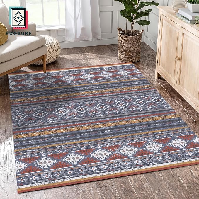 RUGSURE Washable Area Rugs 6' x 9' - Image 3