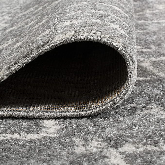 JONATHAN Y Boho Vintage Diamond Gray/Ivory Square Area Rug 6X6 ft, Moroccan Hype - Image 4