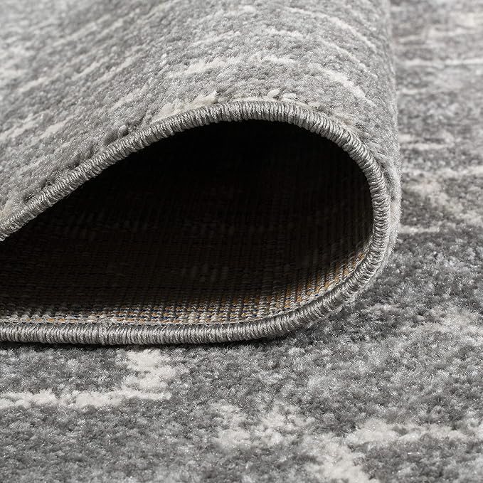 JONATHAN Y Boho Vintage Diamond Gray/Ivory Round Area Rug 8 ft, Moroccan Hype - Image 4