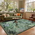 GarveeHome Forest Rugs 6x9, Botanical Low Pile Non Slip Stain Resistance by GarveeHome