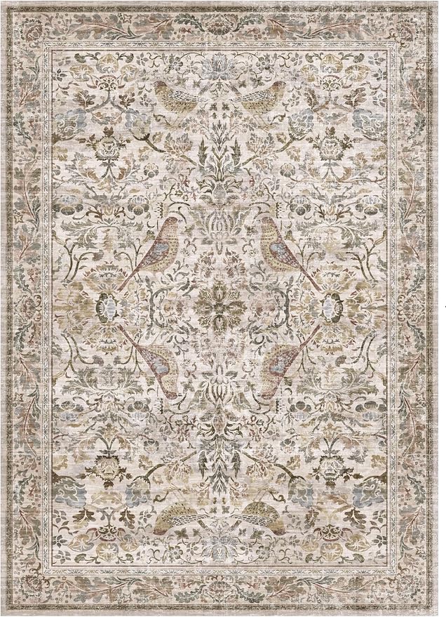 Large Washable Floral 10x14 Area Rug - Image 6