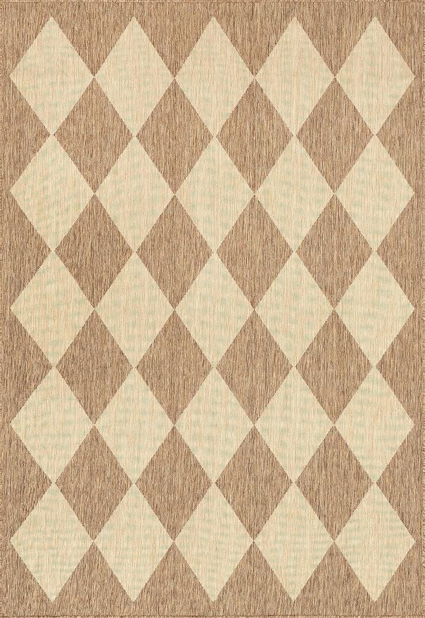 Nuloom Outdoor Performance Collection Sabina Brown/Ivory, Soft and Cozy - Image 3