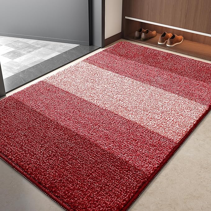 Kitinjoy Indoor Outdoor Door Mat, 40x32 Non-Slip Absorbent Dirt Trapper by Kitinjoy