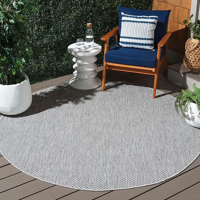 SAFAVIEH Washable Rug Outdoor Courtyard Collection 5'3" x 5'3" Round, by Unknown