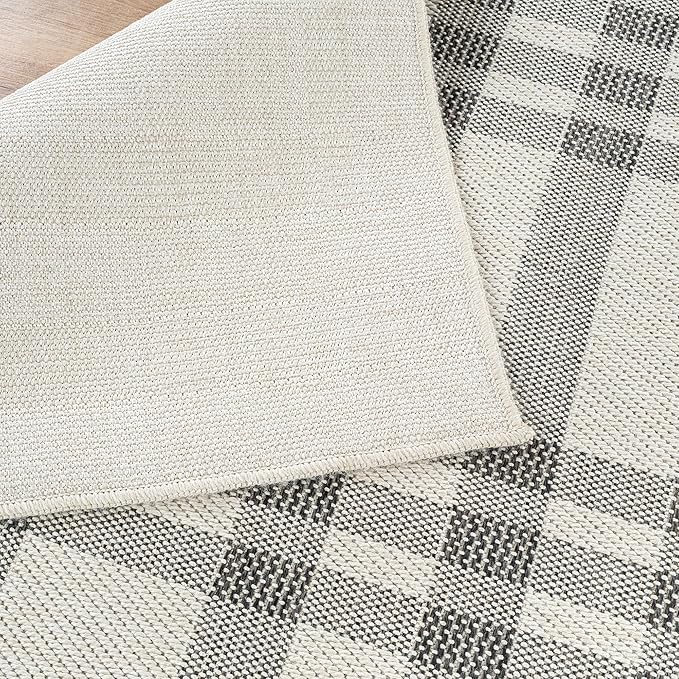 CAMILSON Easy Jute Rug 5x7, Indoor Outdoor Off-White Color Fiber Area Rugs - Image 5