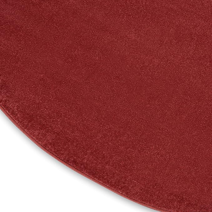 Nourison Home Nourison Essentials Brick Red 4' x Round Area Rug - Image 7