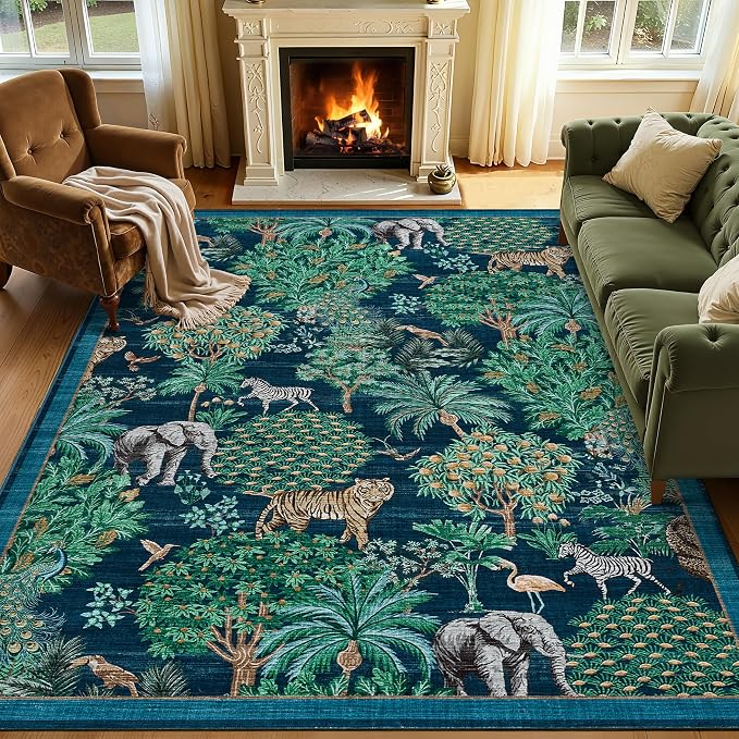 GarveeHome Jungle Rug 10x13 Washable Area Rugs by GarveeHome
