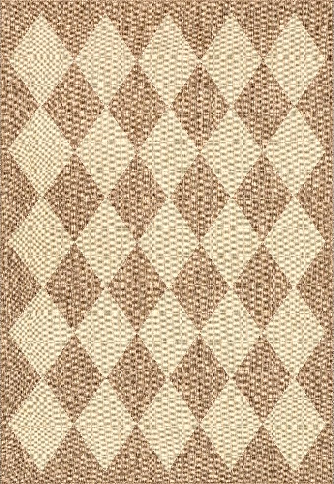 Nuloom Outdoor Performance Collection Sabina Brown/Ivory, High Traffic - Image 6