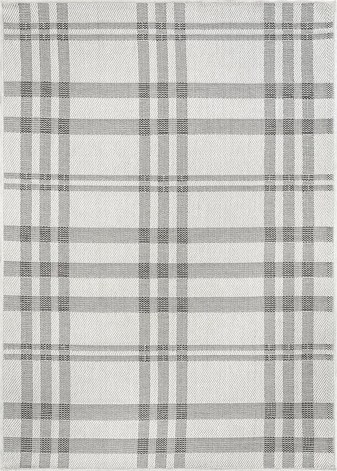CAMILSON Easy Jute Rug 5x7, Indoor Outdoor Off-White Color Fiber Area Rugs - Image 2