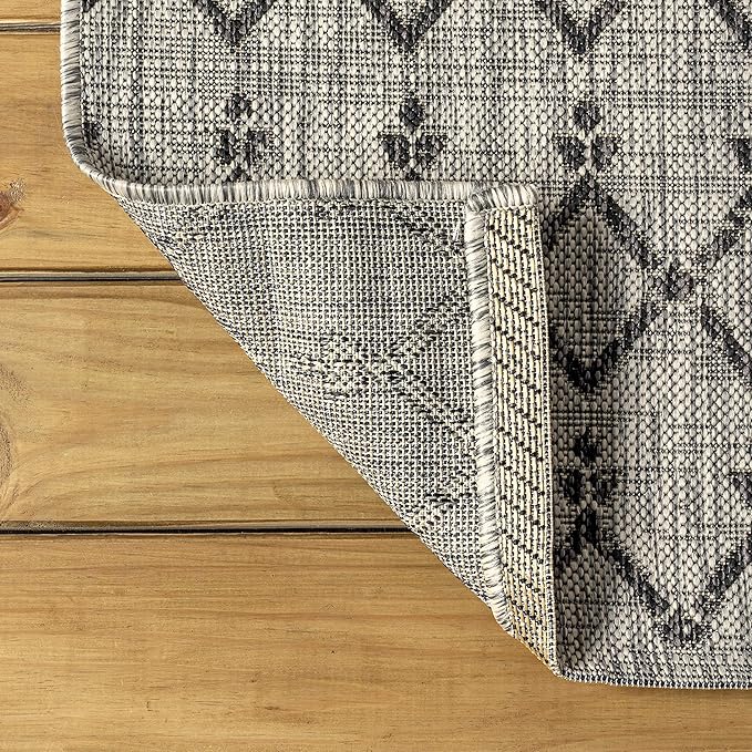 JONATHAN Y Moroccan Geometric Indoor Outdoor Square Area Rug 5X5 Light - Image 6