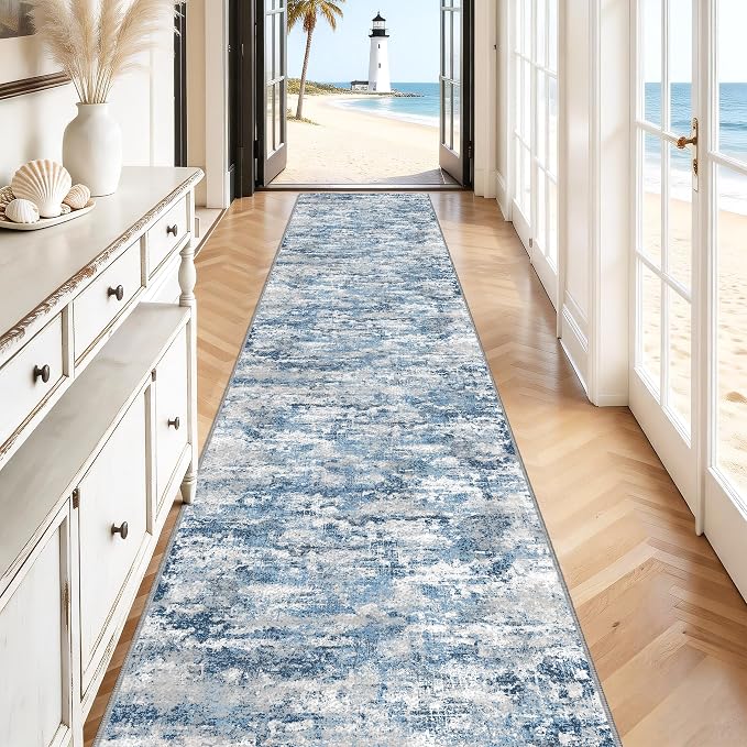 Washable Carpet Runners for Hallway 12ft-Non Slip Floor Runners for Dogs by TTelephant