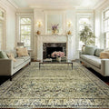 Olive and Tan Area Rugs Washable Rug by BILEEHOME