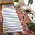 SAFAVIEH Courtyard Collection 2'3' x 20' Beige/Blue CY6062 Stripe Indoor/ by Unknown