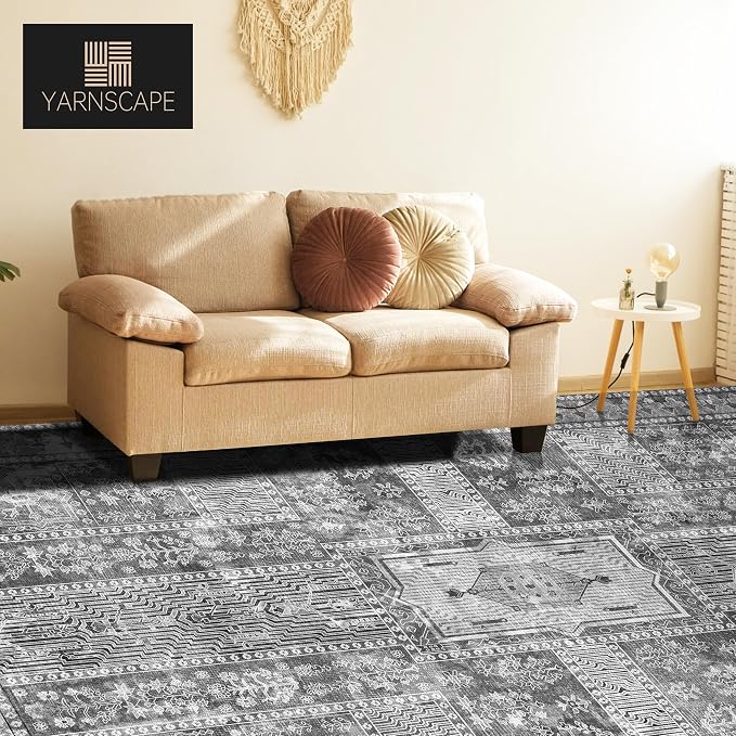 YARNSCAPE Vintage 5' x 7' Washable Area Rug - Image 3