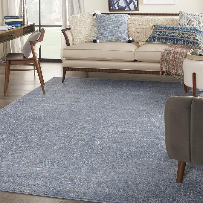 Nourison Home Nourison Essentials Blue Grey 7' x 10' Area Rug by NourisonHome
