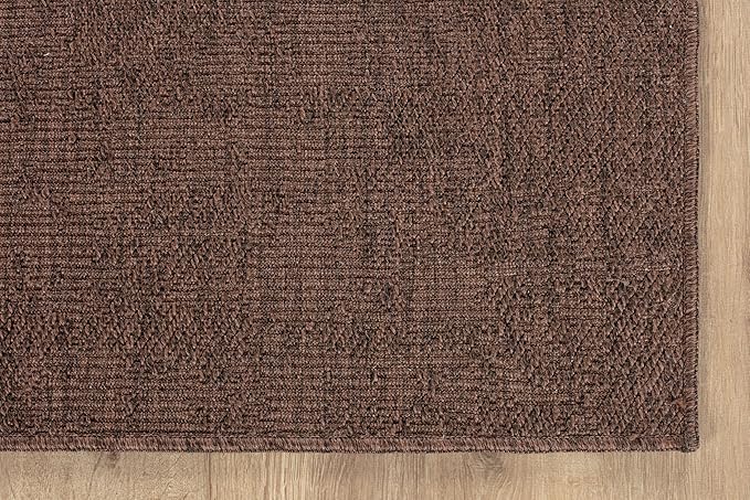 CAMILSON Easy Jute Rug 4x6, Indoor Outdoor Brown Color Fiber Area Rugs - Image 6
