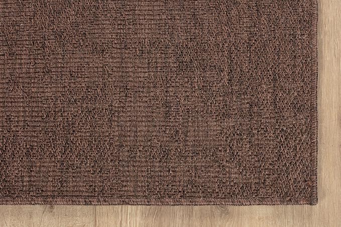 CAMILSON Easy Jute Rug 6x9, Indoor Outdoor Brown Color Fiber Area Rugs - Image 4