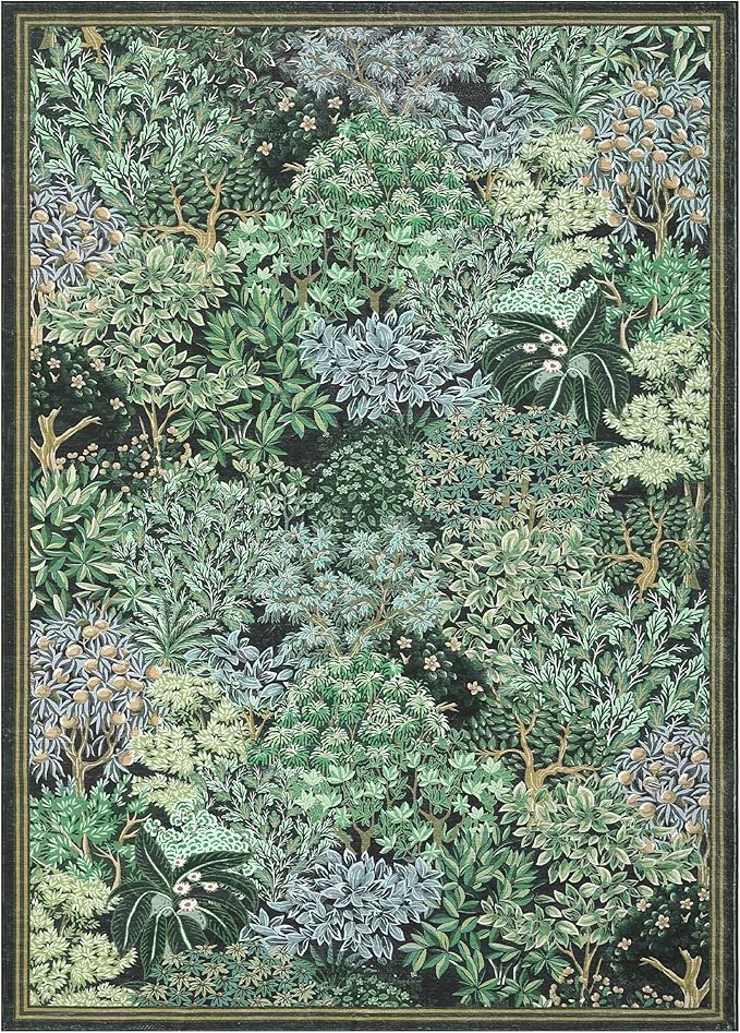 GarveeHome Forest Rugs 5x7, Botanical Low Pile Non Slip Stain Resistance - Image 4