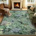 GarveeHome Forest Rugs 5x7, Botanical Low Pile Non Slip Stain Resistance by GarveeHome