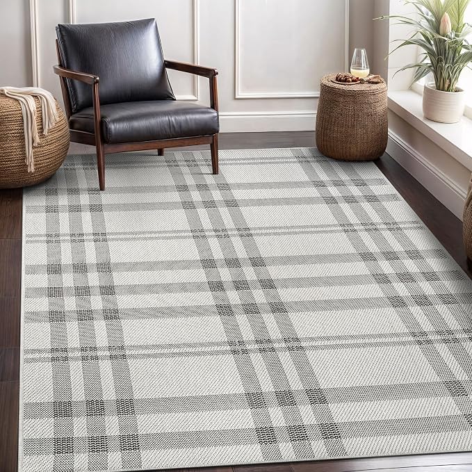 CAMILSON Easy Jute Rug 8x10, Indoor Outdoor Off-White Color Fiber Area Rugs - Image 6
