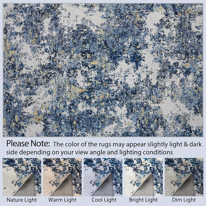 10x14 Area Rugs Living Room Rugs: Large Washable Rug - Image 8