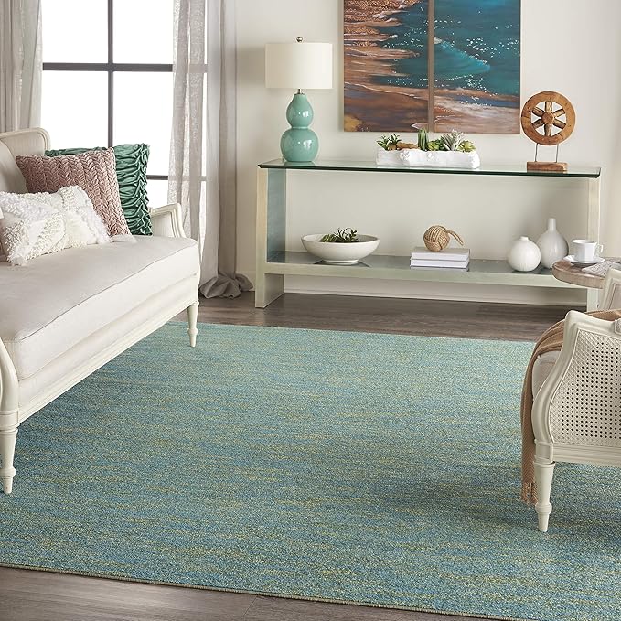 Nourison Home Nourison Essentials Blue Green 10' x 14' Area Rug by NourisonHome
