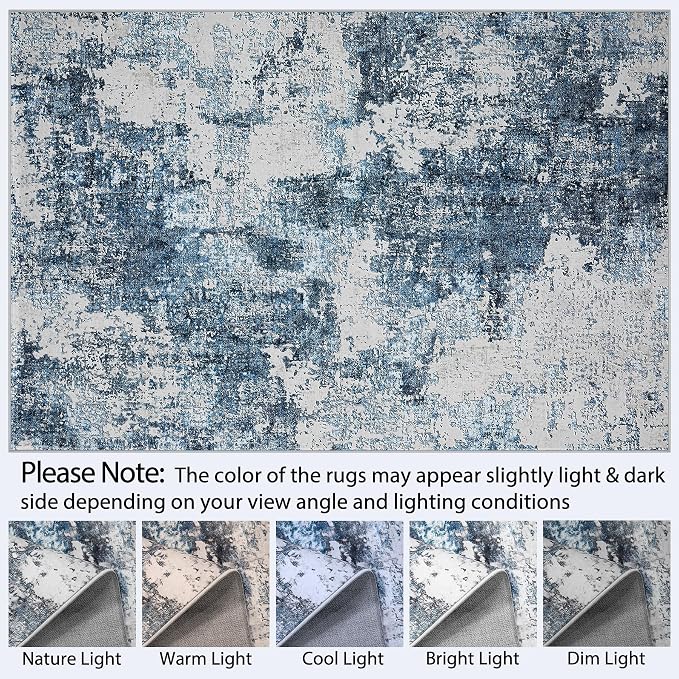 Washable Rug 6x9 Area Rugs: Soft Large Living Room Rug - Image 9