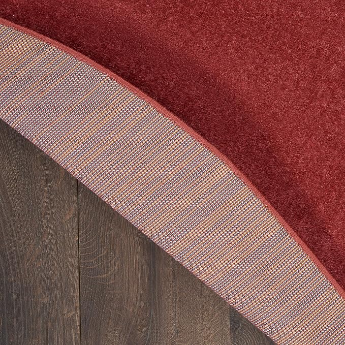 Nourison Home Nourison Essentials Brick Red 6' x Round Area Rug - Image 5