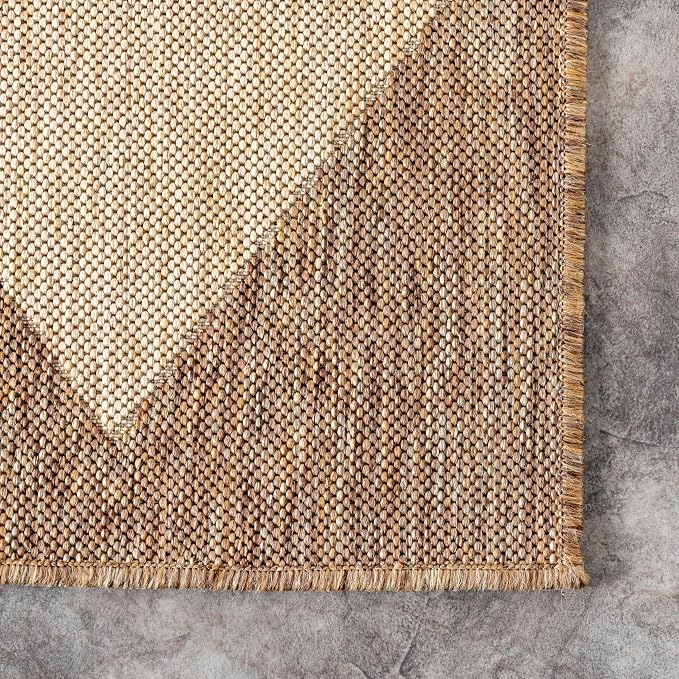 nuLOOM Outdoor Performance Collection Sabina Brown/Ivory, Soft and Cozy - Image 8