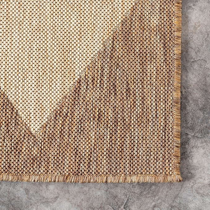 nuLOOM Outdoor Performance Collection Sabina Brown/Ivory, High Traffic - Image 8