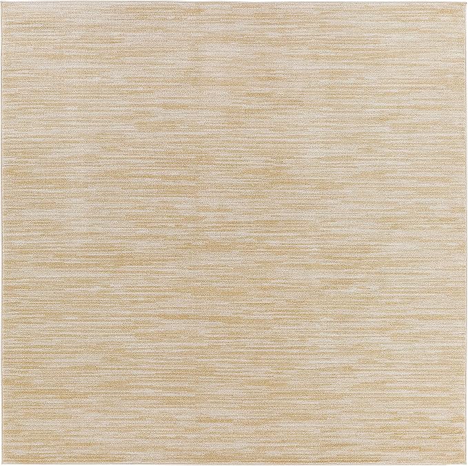Nourison Home Nourison Essentials Ivory Gold 5' x Square Area Rug - Image 4