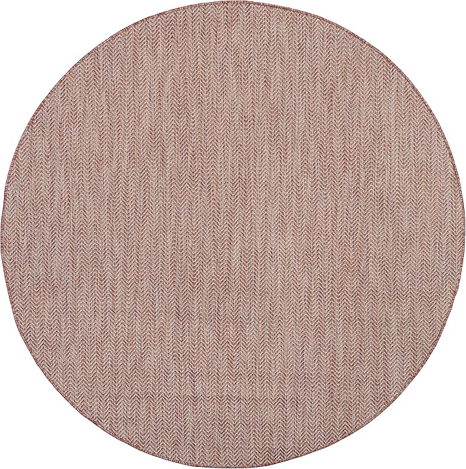 SAFAVIEH Outdoor Round Rug 6'7" - Image 2